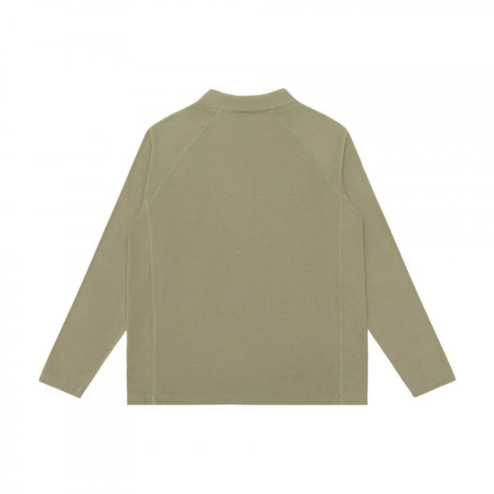 Unisex Lightweight Oversized Half-Zip Sweatshirt with Raglan Sleeves and Stand-Up Collar Mune Fashion