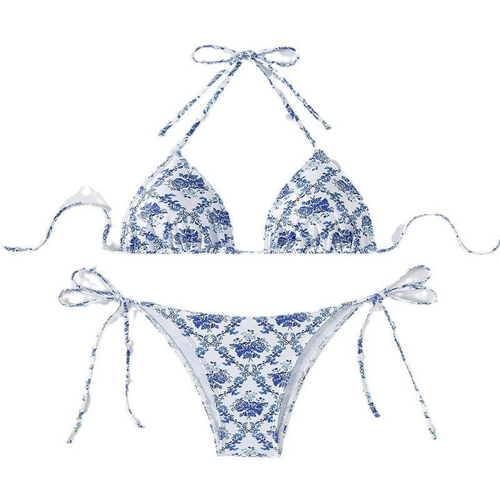 Women Triangle Bikini with sophisticated flower pattern Mune Fashion