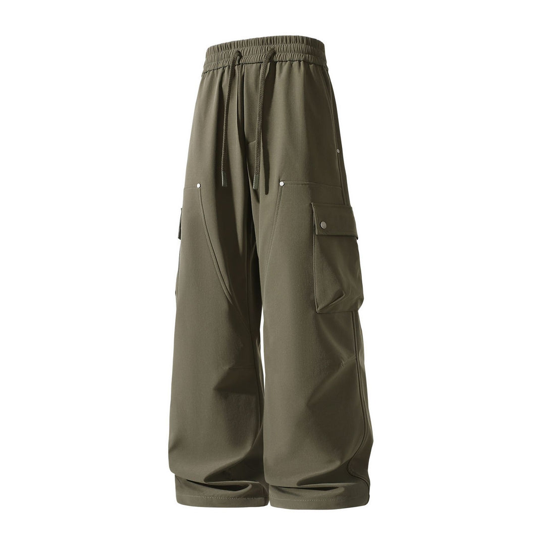 Damen Weite Cargo-Shorts mit elastischem Tunnelzugbund und Multifachtaschen Mune Fashion