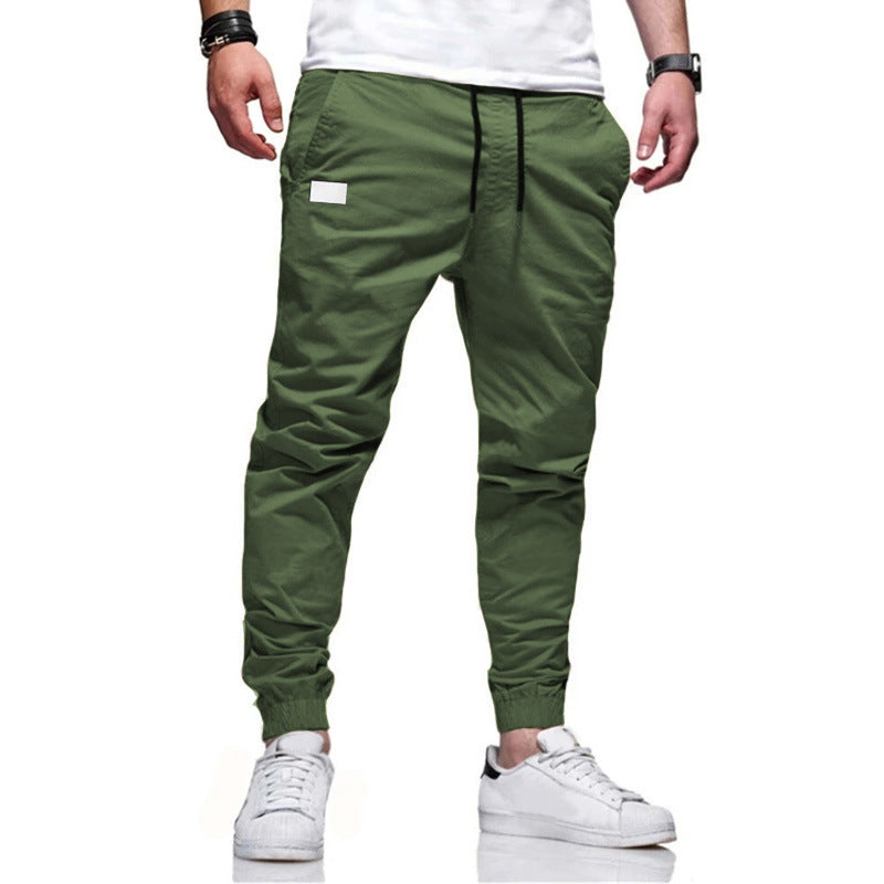 Men's Slim-Tapered Jogging Pants with Drawstring, Side Pockets and Ribbed Ankle Cuffs Mune Fashion