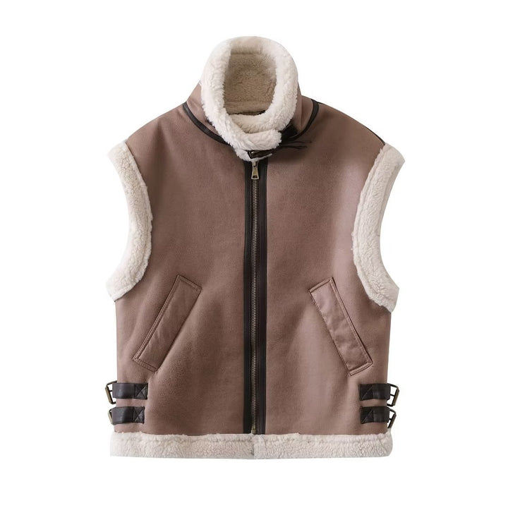 Women's Sleeveless Faux Suede Vest Mune Fashion