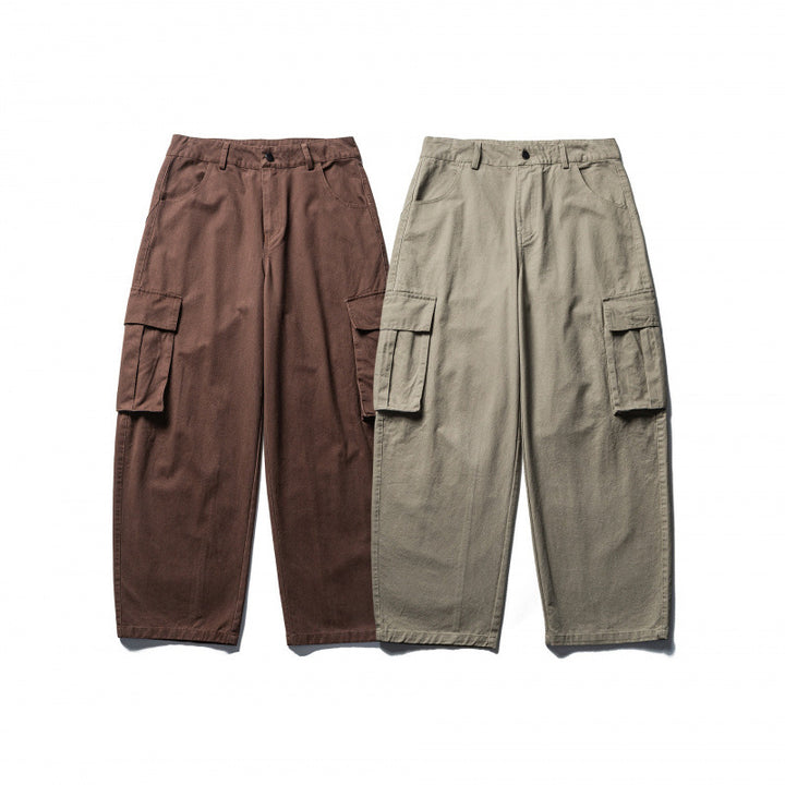 Unisex Wide Cargo Pants in Baggy Cut with Low Crotch, Patch Flap Pockets, and Clean Finish Mune Fashion