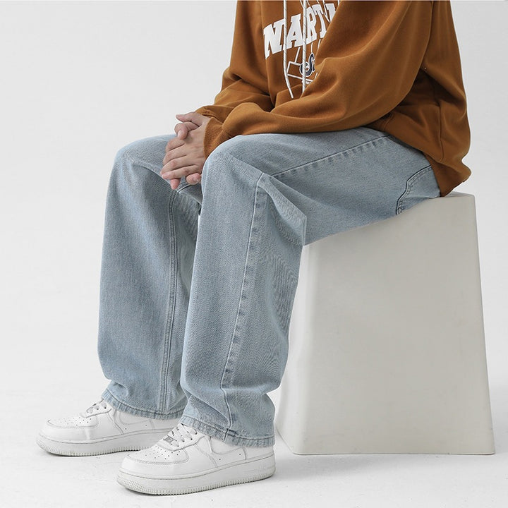 Men's Comfortable and Casual Denim Trousers with Wide Leg Mune Fashion