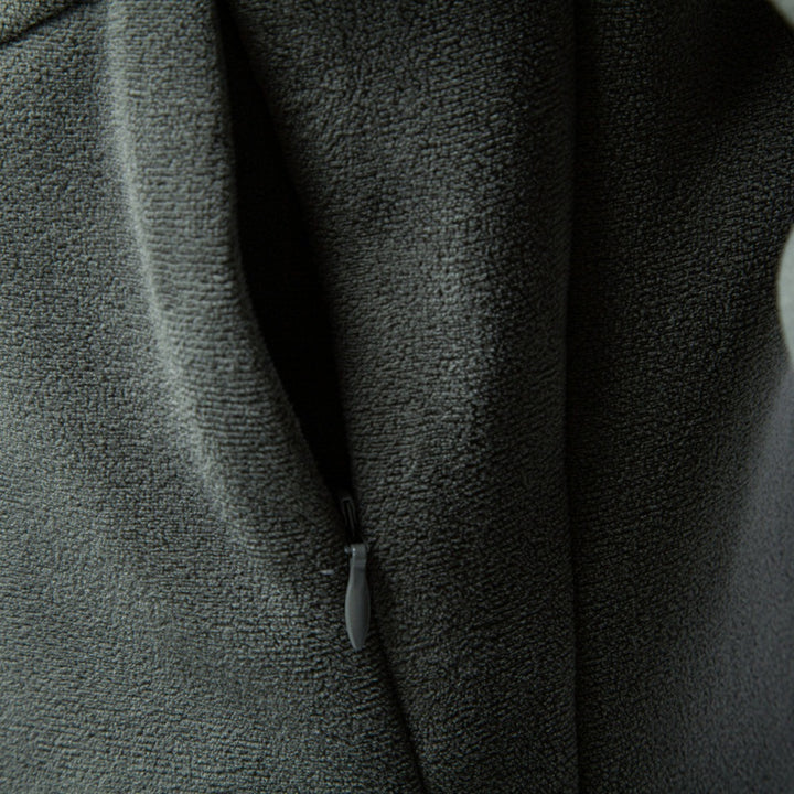 Men's Cozy Microfleece Pullover with Stand Collar and Diagonal Decorative Stitches Mune Fashion