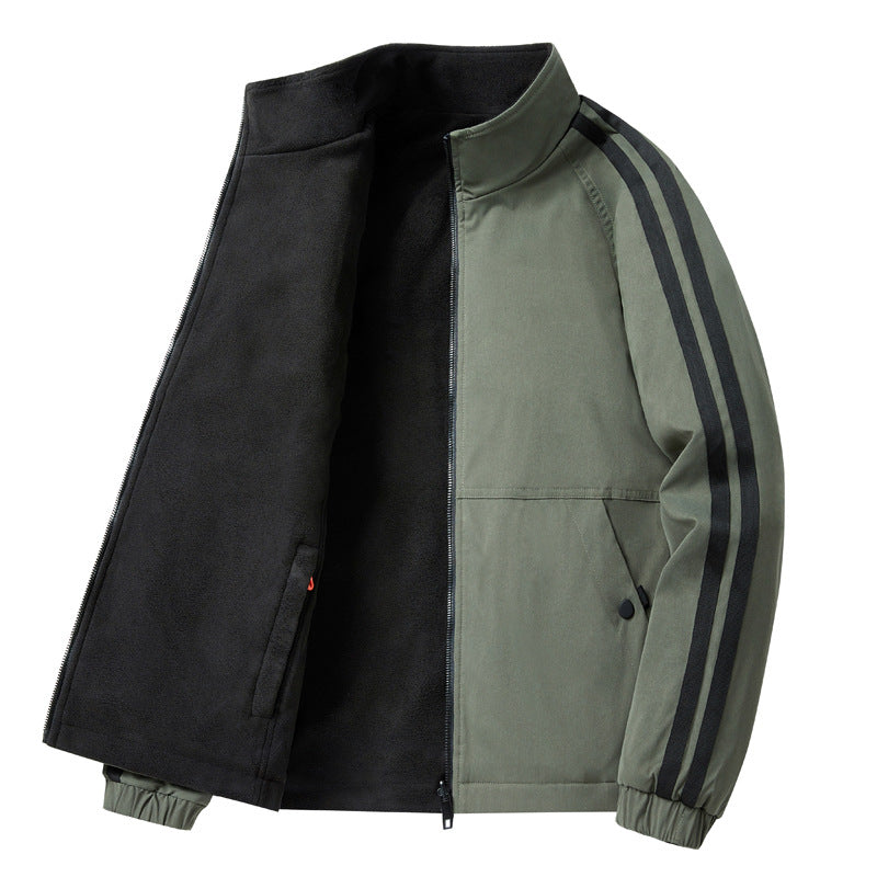 Men's Sporty Transitional Jacket with High Collar Mune Fashion 1788241641