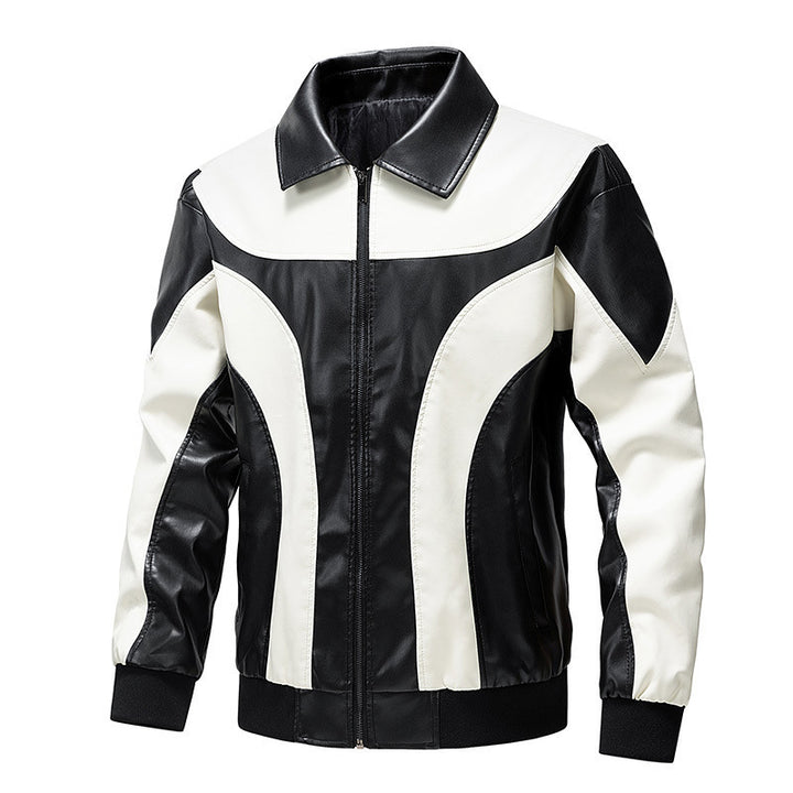 Men's Fashionable Retro Leather Jacket Mune Fashion