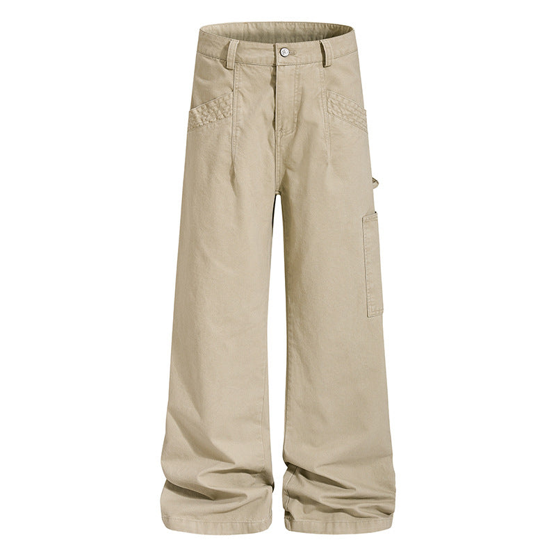 Women's Wide Cargo Palazzo Pants with Utility Pockets, High Waist and Casual Culotte Cut Mune Fashion