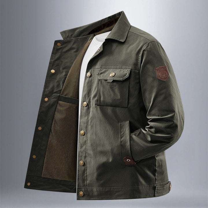 Men's Robust Utility Jacket with Practical Pockets
