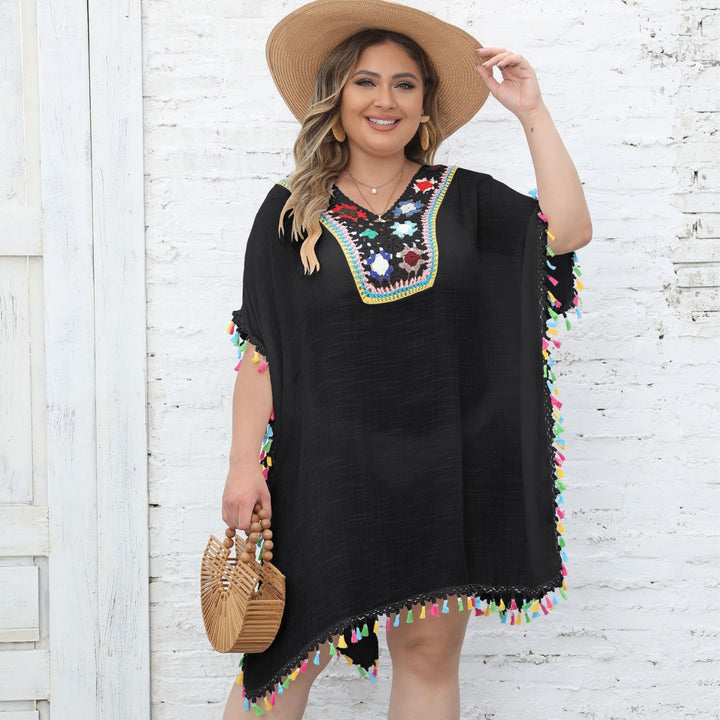 Women's Beach Tunic with Fringed Details Mune Fashion