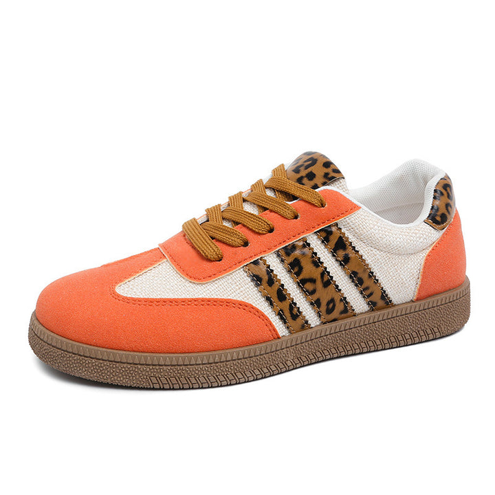 Women Low-Top Sneaker with Leopard Detail, Velvet and Textile Mix Mune Fashion