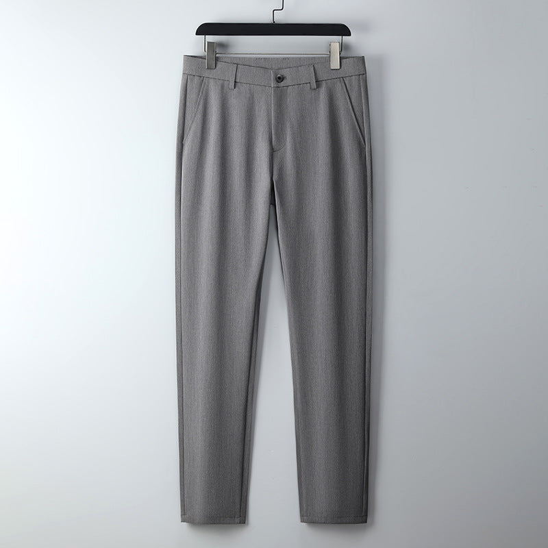 Men's slim-fit suit trousers made of stretch twill with straight leg Mune Fashion