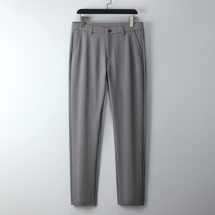 Men's slim-fit suit trousers made of stretch twill with straight leg Mune Fashion