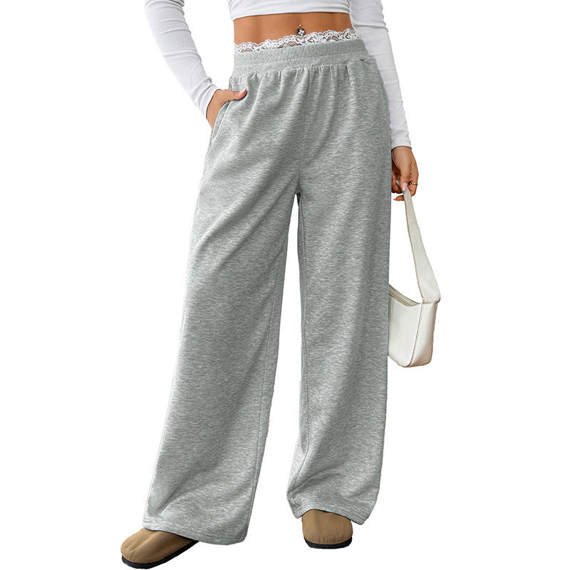 Women Comfortable and Elegant Wide Jogging Pants Mune Fashion