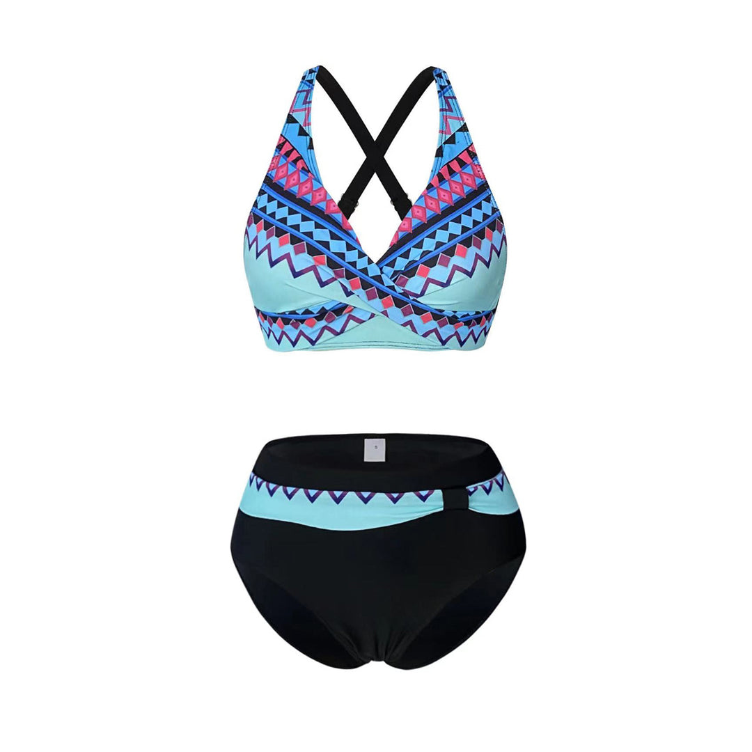 Women's sporty bikini set with trendy cut and modern graphic design Mune Fashion