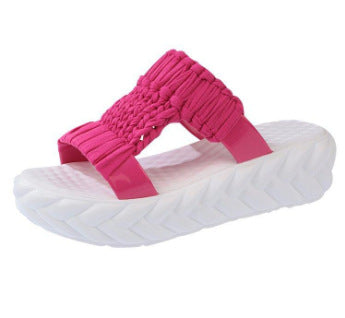 Women nan handwoven braided platform sandals with ergonomic padded sole Mune Fashion