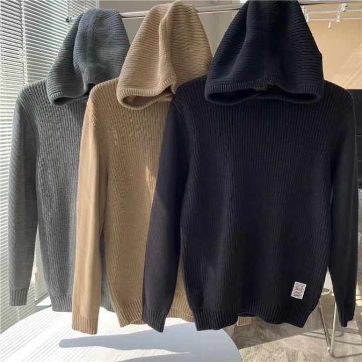 Women's Comfortable Hoodie Made of Ribbed Knit Mune Fashion