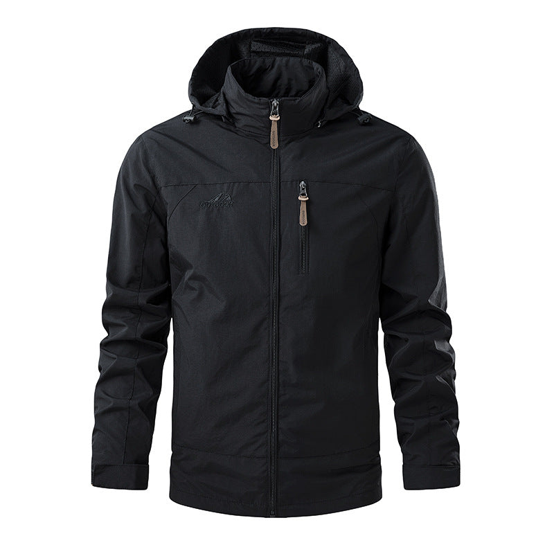 Men's Lightweight Functional Jacket with Removable Hood Mune Fashion