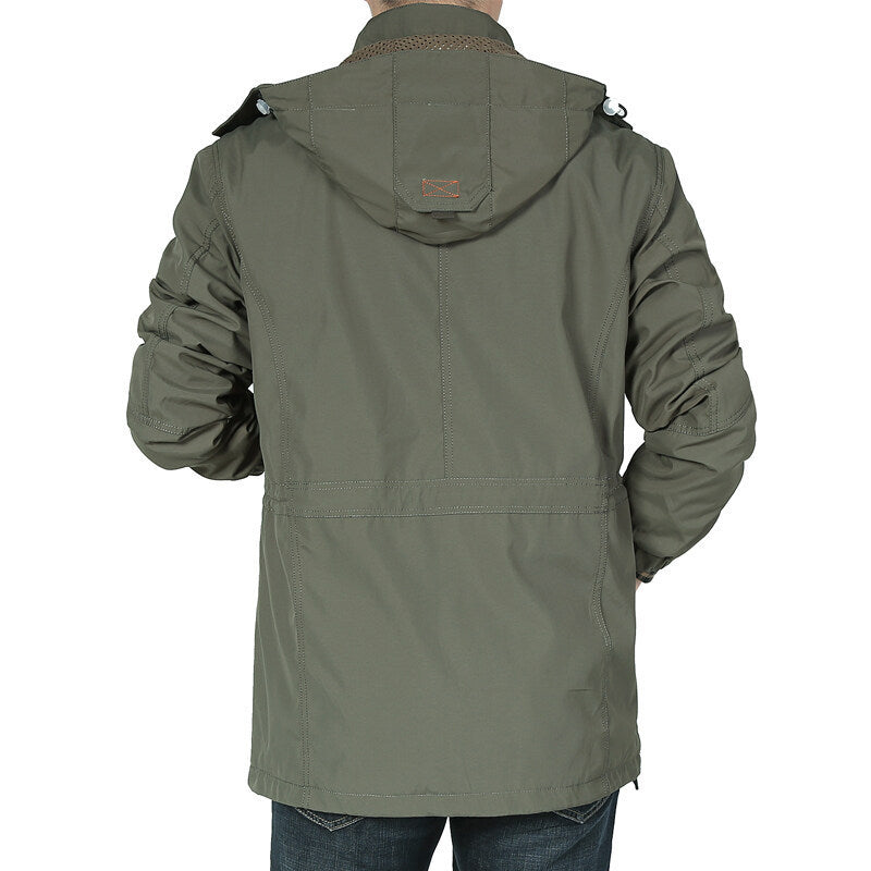 Men's Nano Thermal Insulated Utility Parka with Soft Teddy Inner Lining, Hood and Multifunctional Pockets Mune Fashion