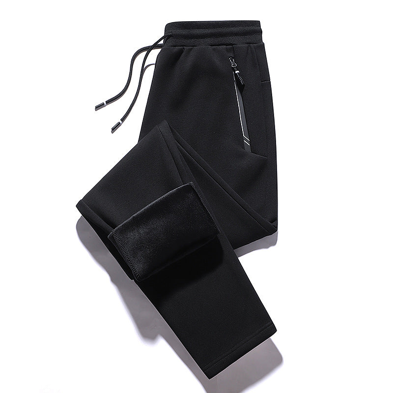 Men's thermo fleece jogging pants with brushed inner side, reflective zipper pockets and drawstring waistband Mune Fashion