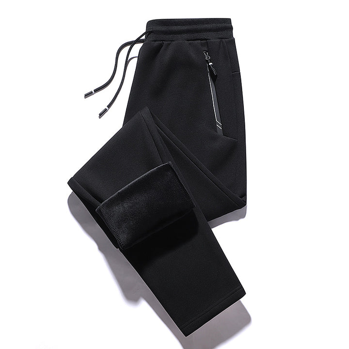 Men's thermo fleece jogging pants with brushed inner side, reflective zipper pockets and drawstring waistband Mune Fashion