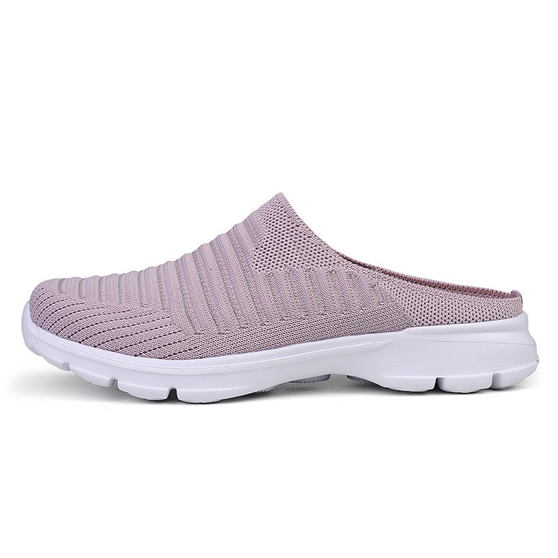 Women's knitted slip-on clog with shock-absorbing EVA midsole and ergonomic heel support Mune Fashion