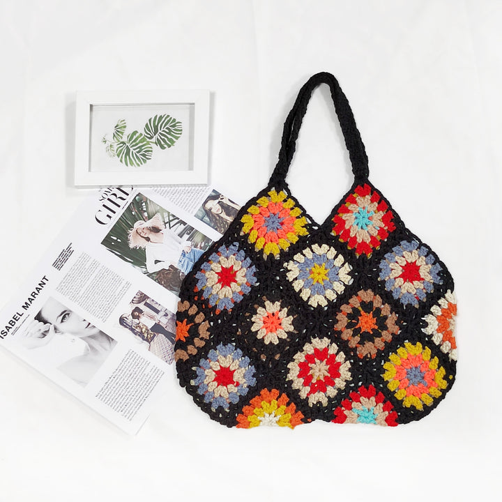 Women Handmade Crochet Shopper Bag Mune Fashion