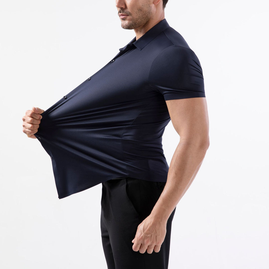 Elastic Slim Fit Men's Shirt
