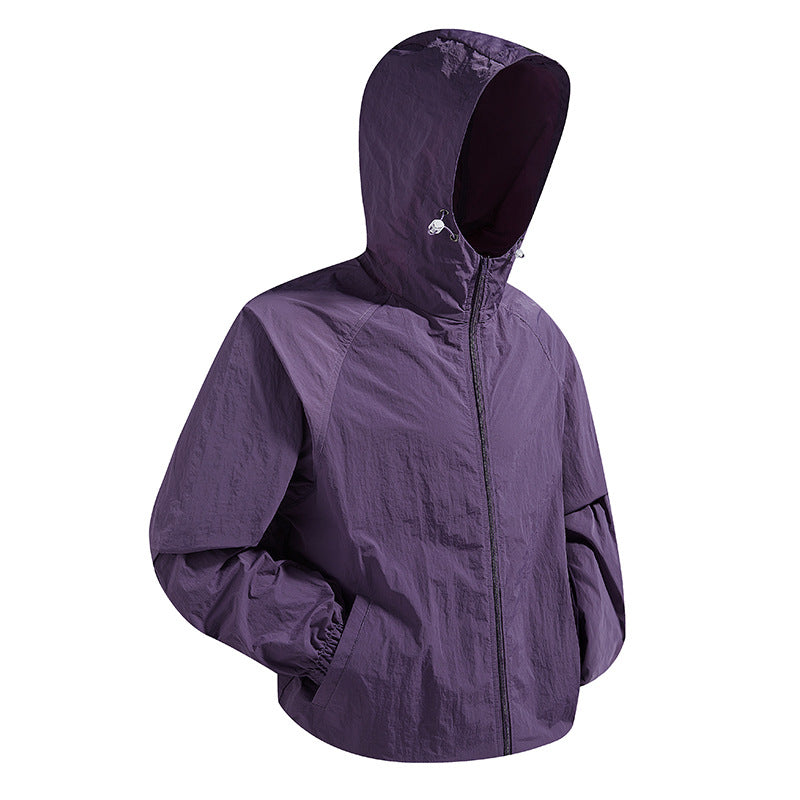 Unisex Lightweight packable hooded windbreaker with water-repellent ripstop shell and adjustable hood Mune Fashion