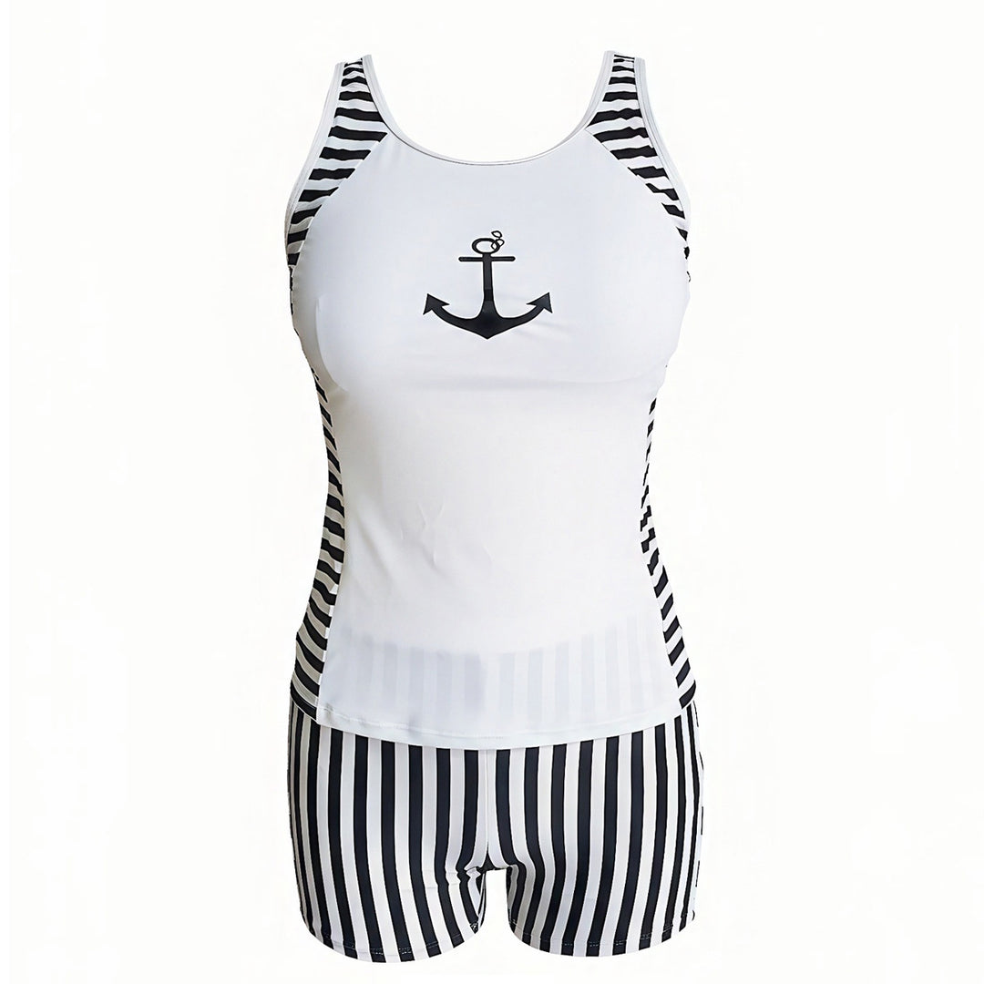 Women's sports shirt with high waist and nautical design Mune Fashion