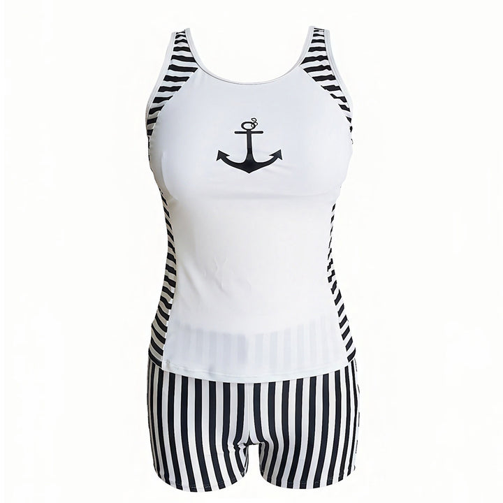 Women's sports shirt with high waist and nautical design Mune Fashion