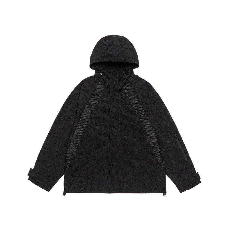 Unisex Oversize Utility Parka with Hood, Mesh Inserts and Concealed Front Flap Mune Fashion