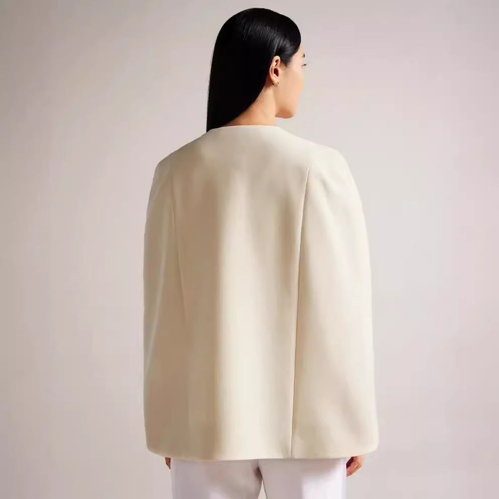 Women's kimono-inspired cape blazer in flowing tailoring look Mune Fashion