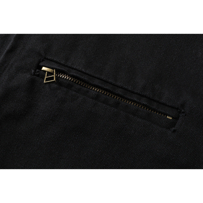 Men's short jacket in boxy cut made of canvas with shirt collar and welt pockets Mune Fashion