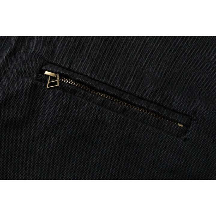 Men's short jacket in boxy cut made of canvas with shirt collar and welt pockets Mune Fashion