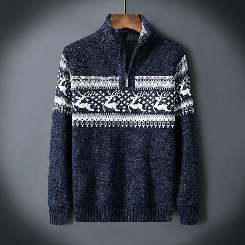 Mune | Knitted Pullover with Half Zipper
