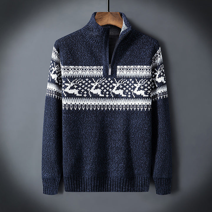 Mune | Knitted Pullover with Half Zipper