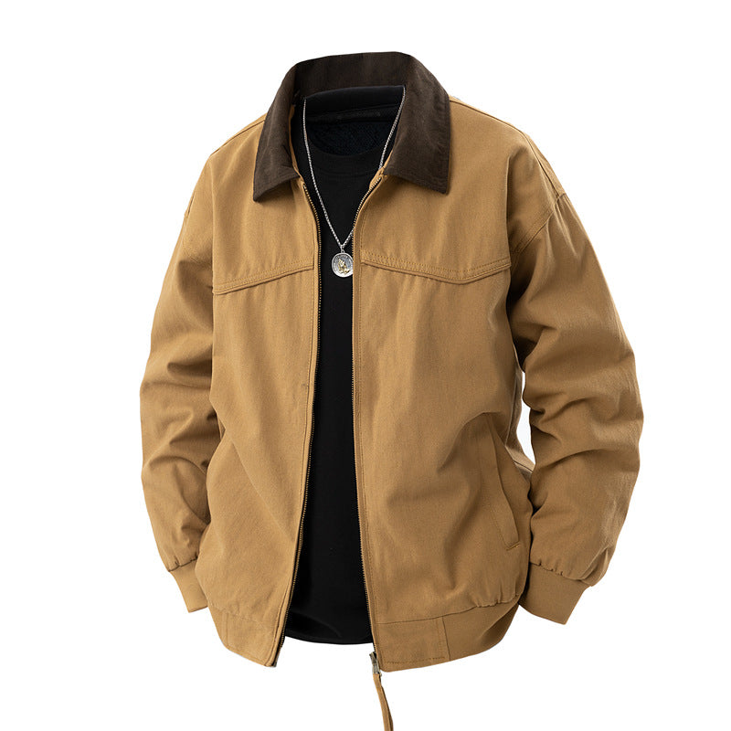 Men's Casual Jacket with Foldable Collar Mune Fashion