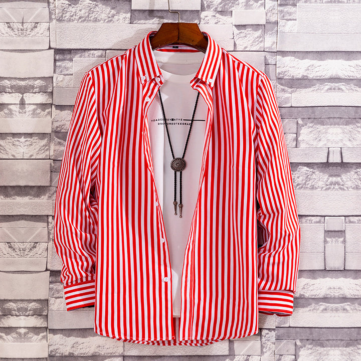 Men's casual shirt jacket made of a light cotton blend with button-down collar Mune Fashion