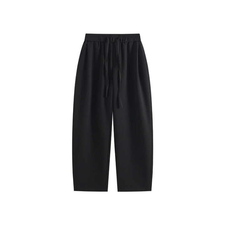 Women's Loose Jogging Pants made of Cotton Blend with Elastic Drawstring Waistband Mune Fashion