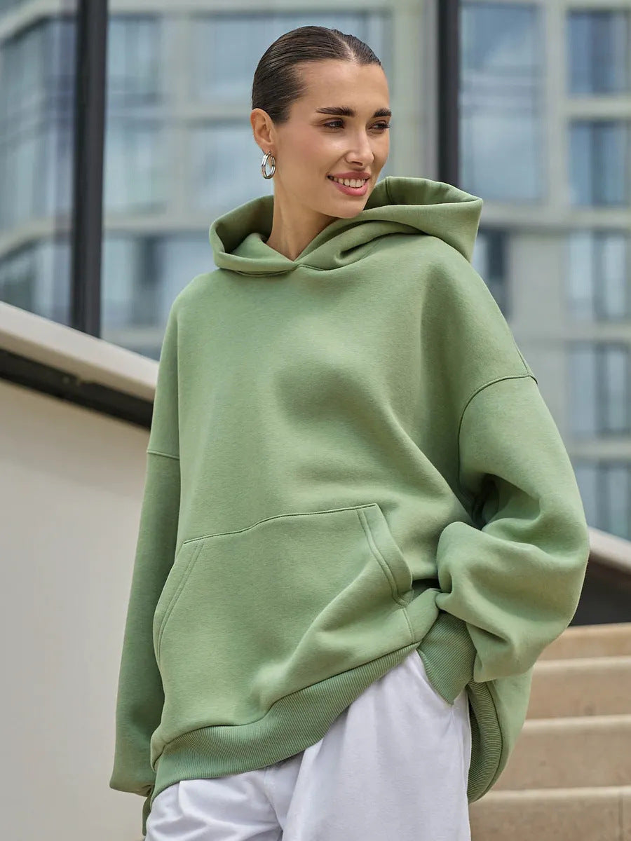 Women Oversized Hoodie with Extra Wide Cut and Kangaroo Pocket Mune Fashion