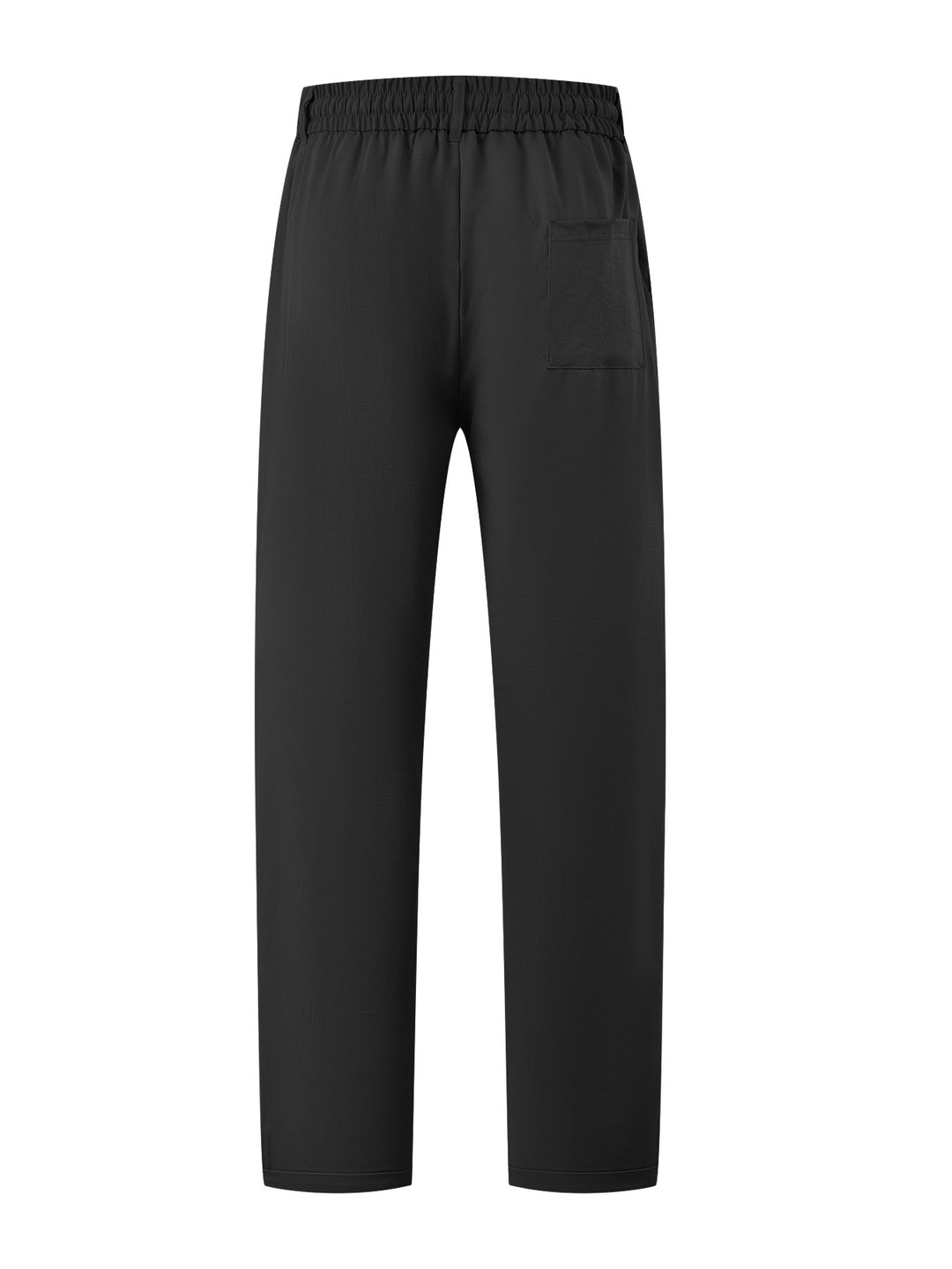 Women's Light Relaxed Trousers with Elastic Waistband, Straight Cut & Sewn-on Back Pocket Mune Fashion