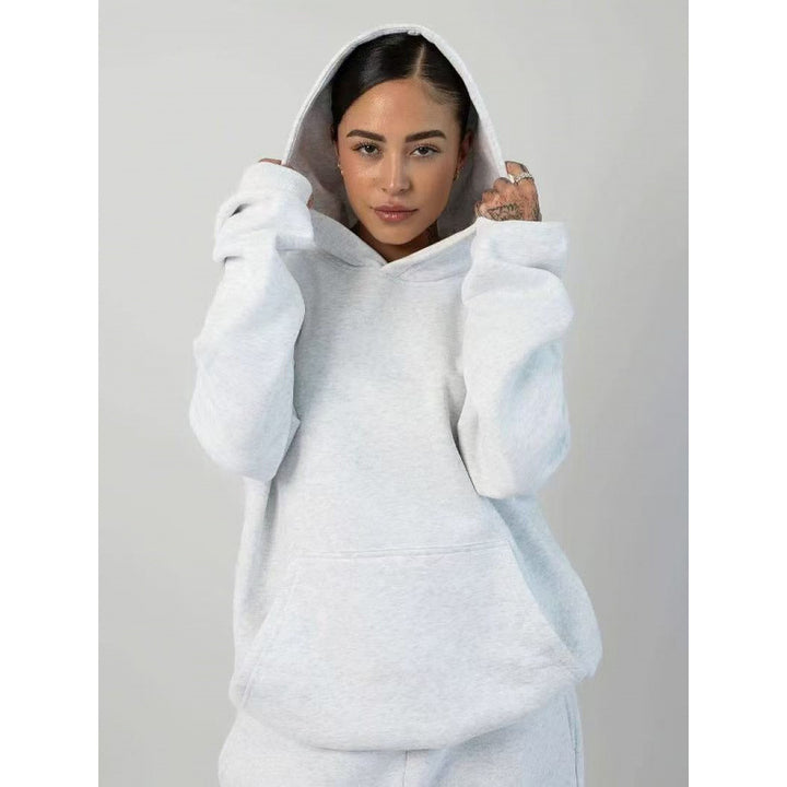 Women's oversized hoodie with kangaroo pocket and soft fleece lining Mune Fashion