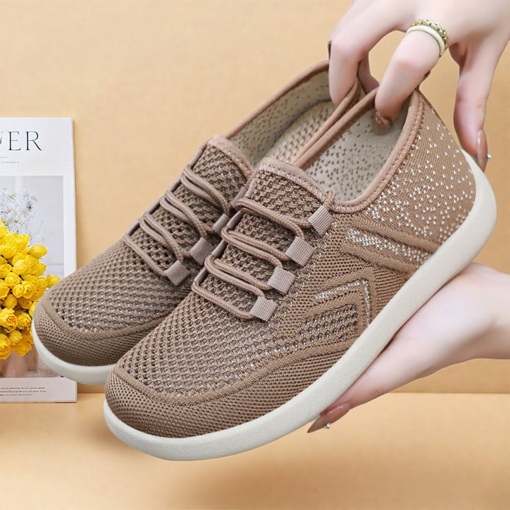 Women's Sporty Mesh Sneakers with Flexible Sole Concept Mune Fashion