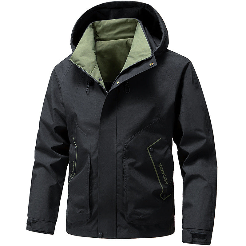 Men's technical hooded softshell jacket with adjustable hood and utility pockets Mune Fashion