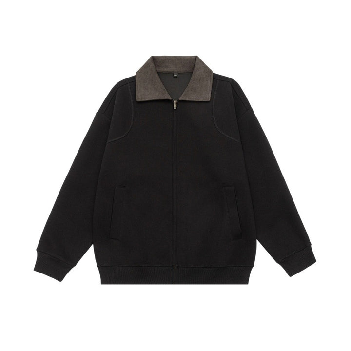 Unisex Oversized Zip Jacket with Cord Collar and Integrated Pockets Mune Fashion