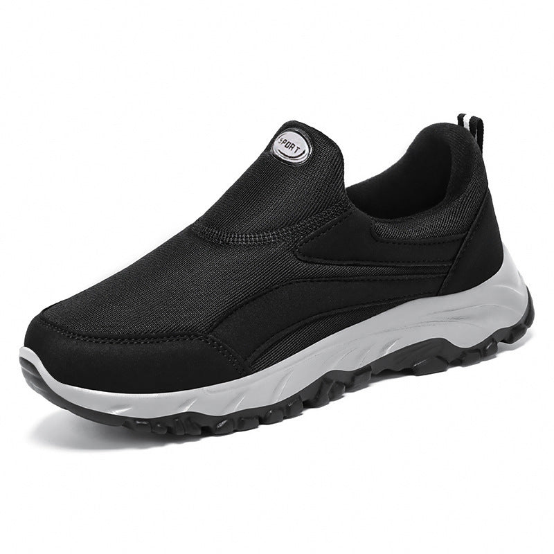 Women nan sporty Slip-On trekking sneakers with breathable textile upper, elastic entry, and profiled outdoor sole Mune Fashion