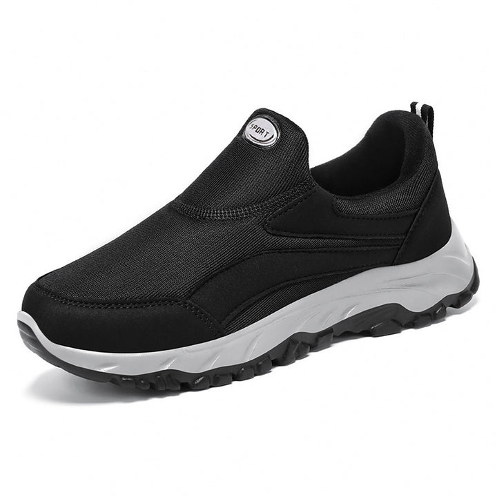 Women nan sporty Slip-On trekking sneakers with breathable textile upper, elastic entry, and profiled outdoor sole Mune Fashion