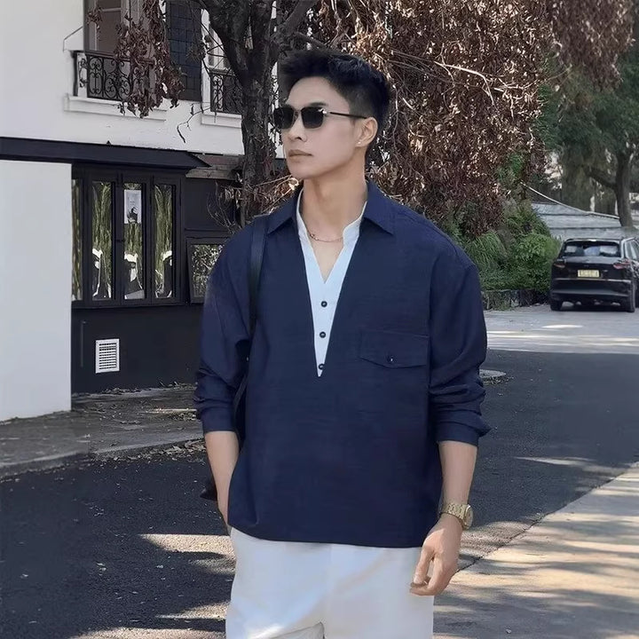 Men Elegant Casual Shirt Mune Fashion