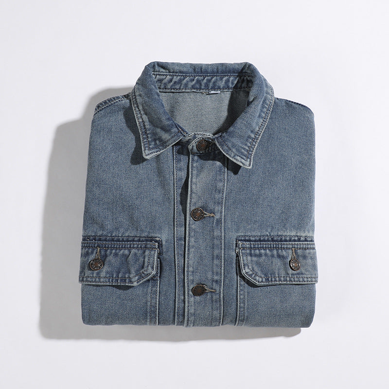 Men's Casual Denim Jacket with Pockets Mune Fashion