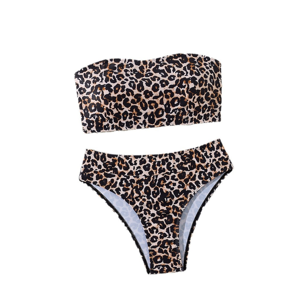 Ladies Bandeau Bikini with exciting leopard pattern Mune Fashion